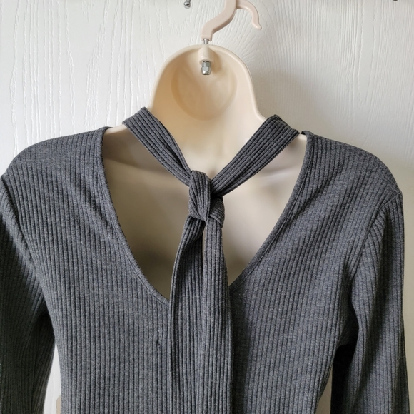Altar'd State Ribbed Neck Tie Sweater Dress - Picture 4 of 8